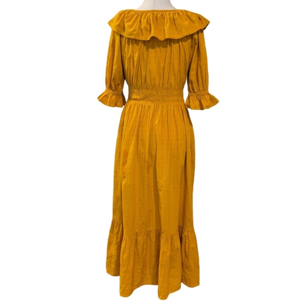 Universal Thread Mustard Ruffled Collar Swiss Dot… - image 8